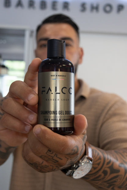 Shampoing /Gel douche 200 ML Falco Barber Shop Marseille